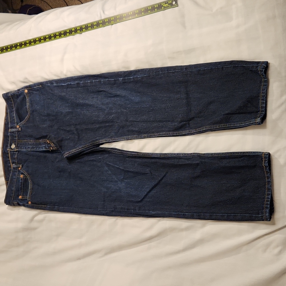 Levi's 505 Men's Straight Leg jeans Dark Wash blue Size 38x32 P099